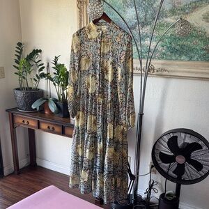 H&M x morris co - Floral Long Sleeve Dress
